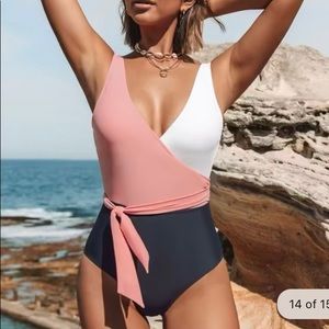 Cupshe Wrap One-Piece Suit, size Medium